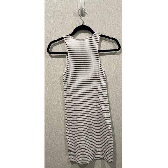 H&M Striped Sleeveless White And Black Midi Dress - Picture 3 of 3